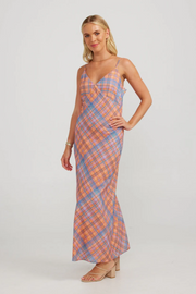 Charlie Holiday Kiera Maxi Dress // Peachy Check