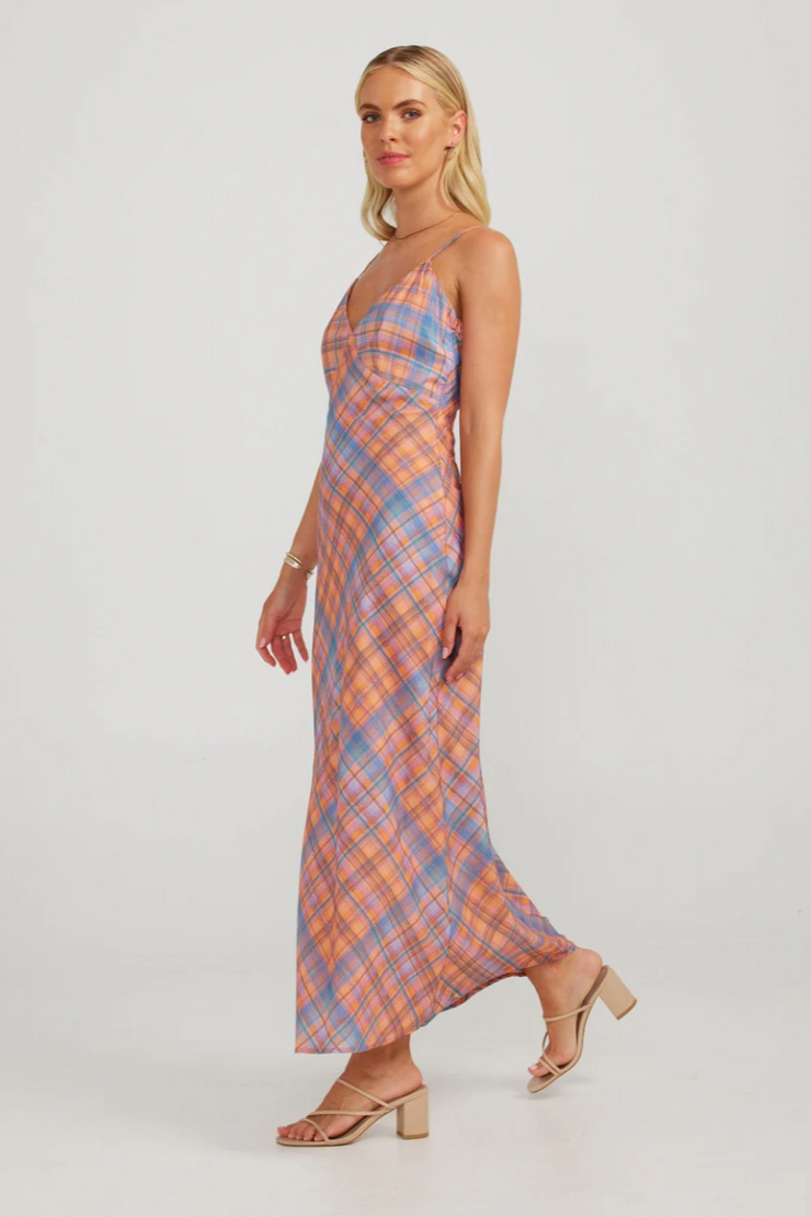 Charlie Holiday Kiera Maxi Dress // Peachy Check