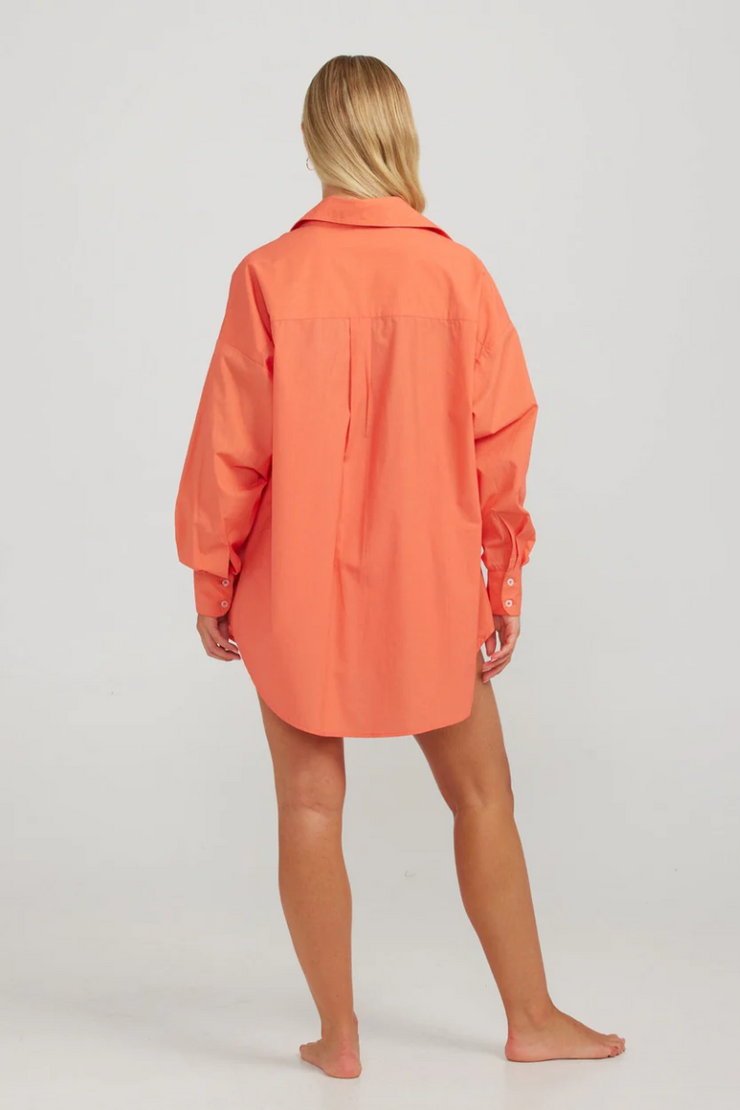 Charlie Holiday Maple Shirt // Coral