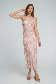 Lilya Feather Slip Dress // Monet Floral Print