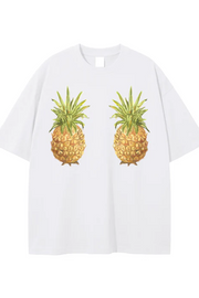 Maku The Label Pineapple Baddies Oversized Tee // White