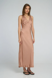 Lilya Feather Slip Dress // Rose Bisque