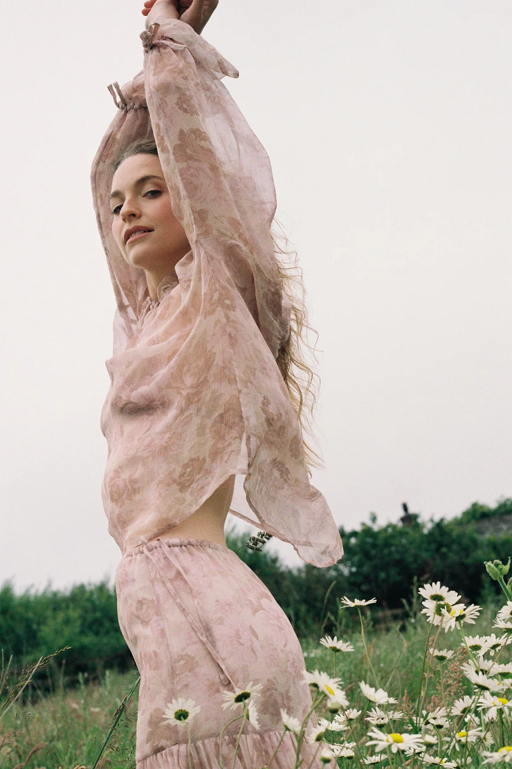 Lilya Harvest Moon Blouse // Monet Floral Print