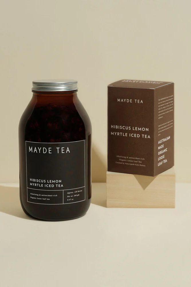 Mayde Tea Hibiscus Lemon Myrtle Iced Tea // 40 serve box