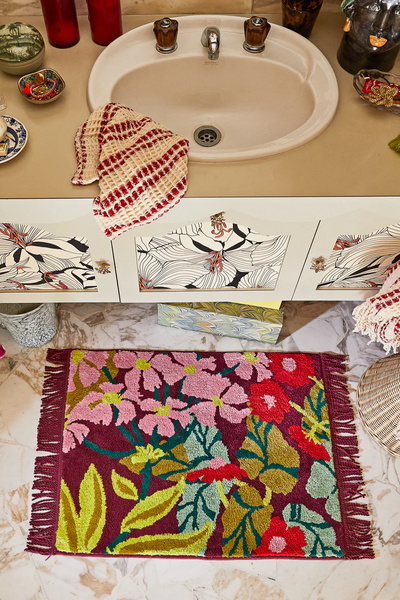 Sage And Clare Genevieve Bath Mat // Mahogany