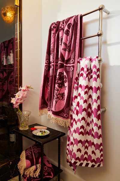 Sage And Clare Gigi Bath Sheet // Cosmo Pink