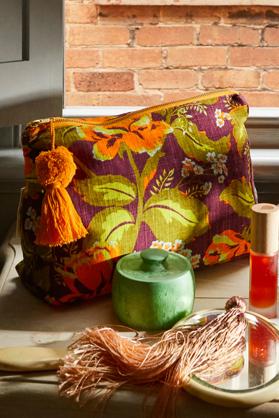 Sage And Clare Margot Cosmetic Bag // Mahogany