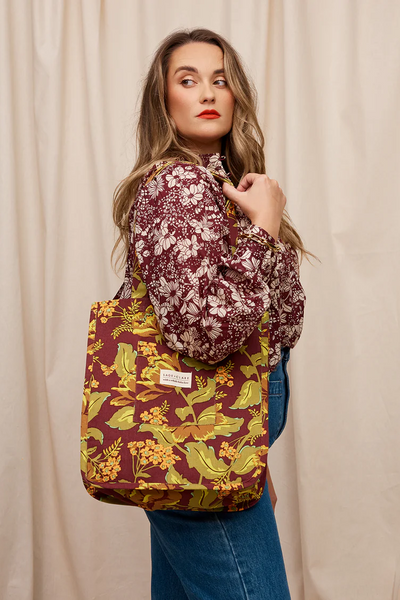 Sage And Clare Margot Tote Bag // Mahogany