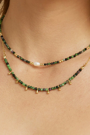 Arms Of Eve Mila Gemstone Necklace // Clinozoisite