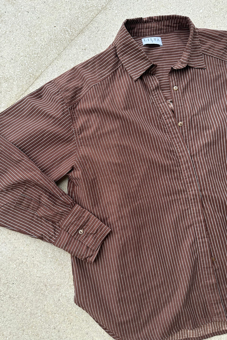 Lilya Hastings Shirt // Cocoa Stripe