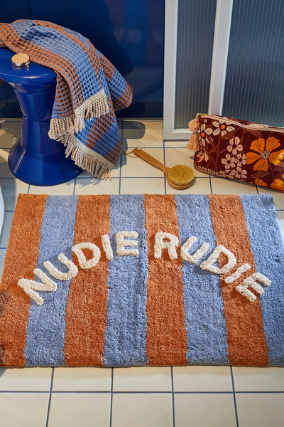 Sage And Clare Zelia Nudie Rudie Bath Mat // Blue Jay