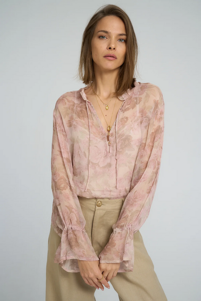 Lilya Harvest Moon Blouse // Monet Floral Print