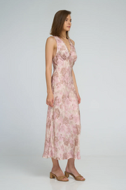 Lilya Feather Slip Dress // Monet Floral Print