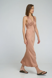Lilya Feather Slip Dress // Rose Bisque