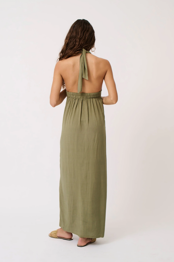 Cartel & Willow Sabrina Halter Dress // Palm