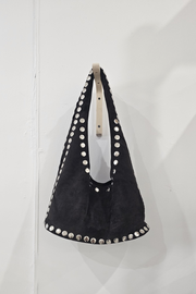 Mafi Studded Suede Bag // Chocolate