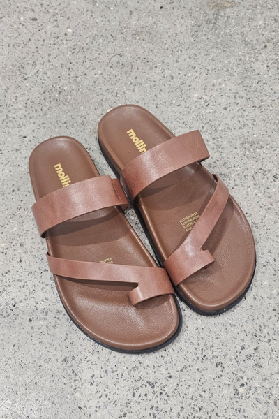 Mollini Haulen Sandal // Walnut Leather