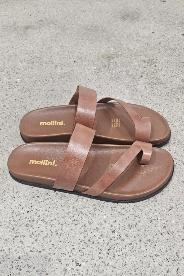 Mollini Haulen Sandal // Walnut Leather