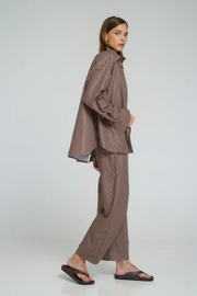 Lilya Hastings Shirt // Cocoa Stripe