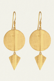 Temple Of The Sun Aegean Disc Earrings // Gold Vermeil