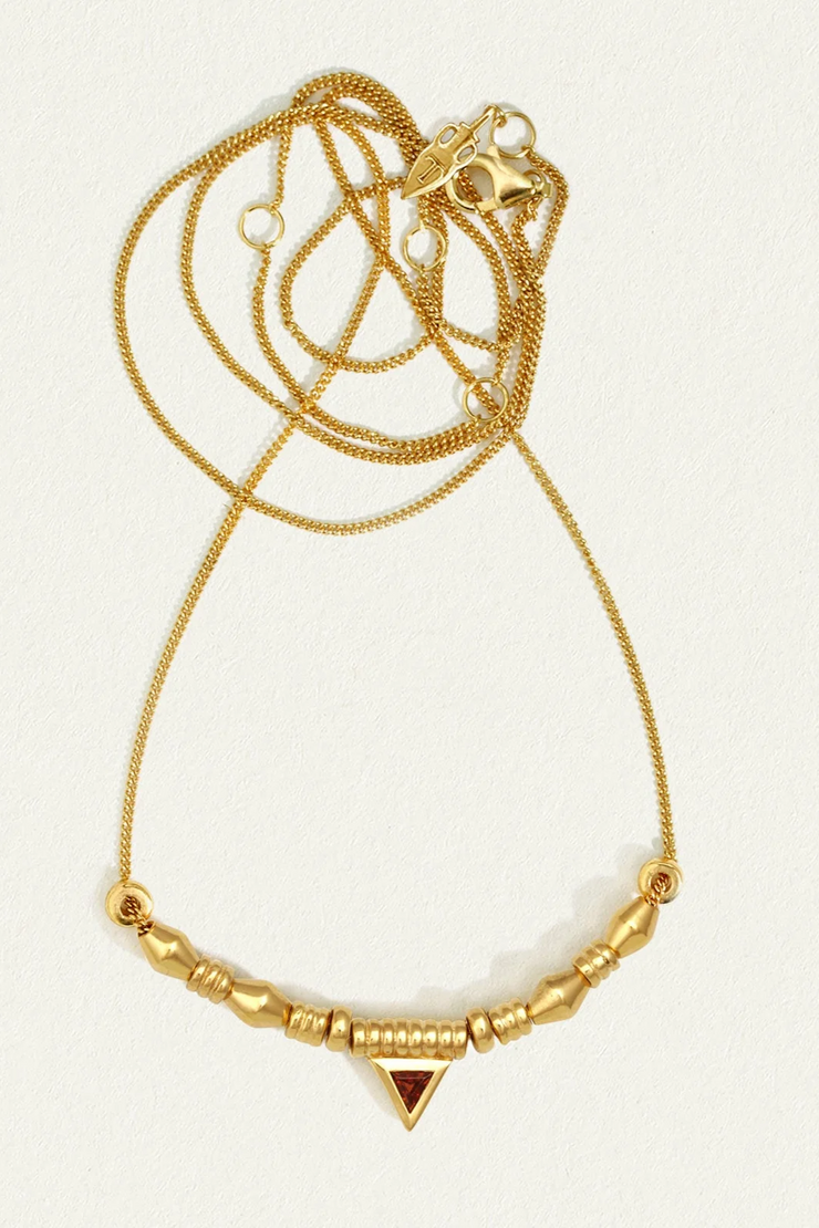 Temple Of The Sun Chalice Beaded Necklace // Gold Vermeil