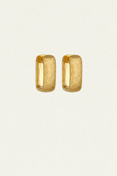 Temple Of The Sun Alida Square Hoops // Gold Vermeil