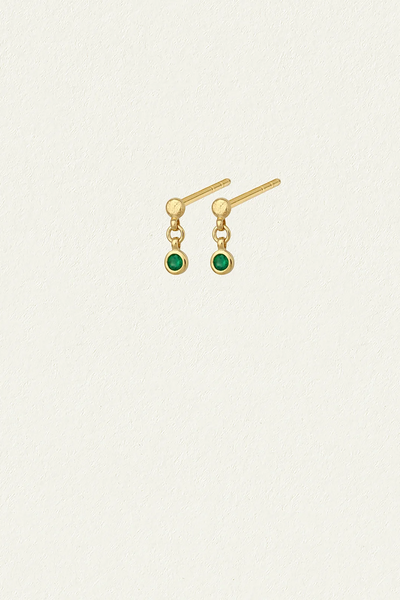 Temple Of The Sun Ceres Drop Studs // Gold Vermeil