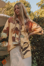 Wandering Folk Glades Over Swim Shirt // Chamomile