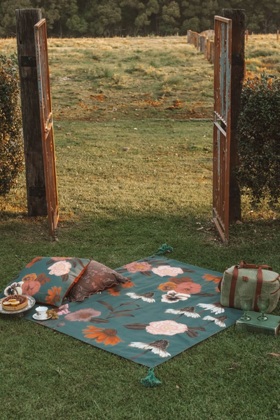 Wandering Folk Glades Picnic Rug // Willow