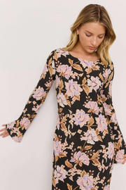 Mink Pink Willow Bias Maxi Dress // Black & Pink